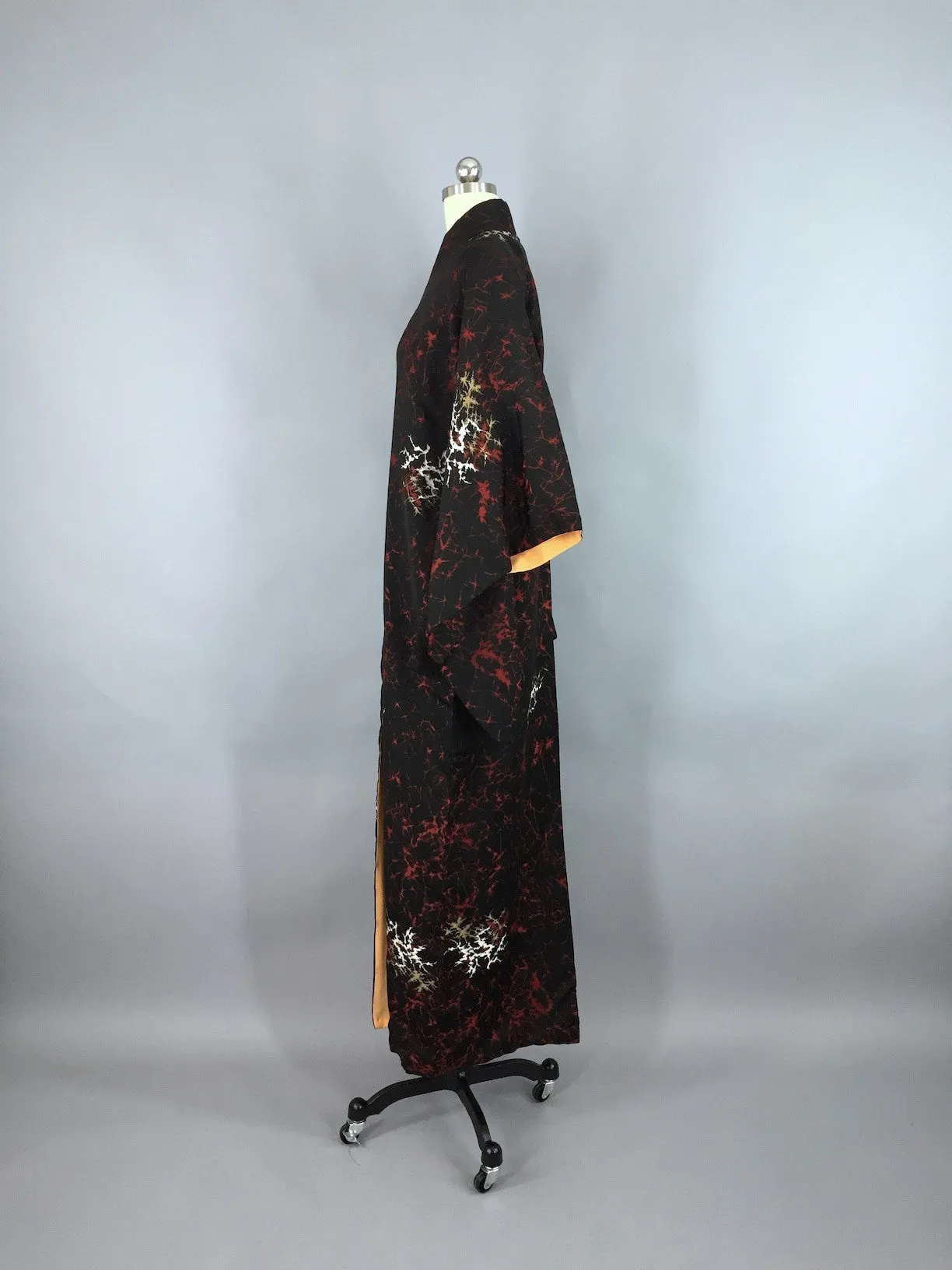 Vintage Kimono / Gothic Black Abstract