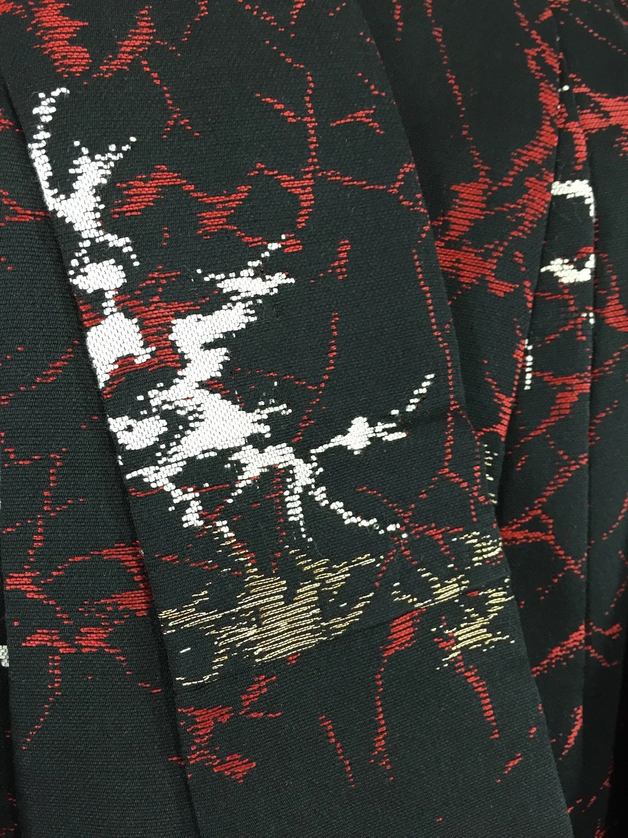 Vintage Kimono / Gothic Black Abstract