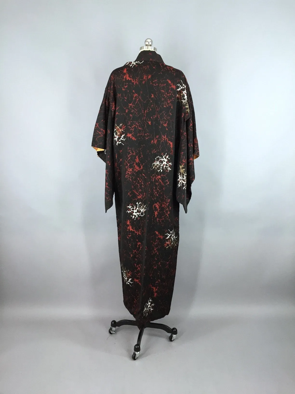 Vintage Kimono / Gothic Black Abstract