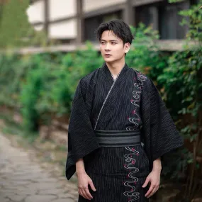 Wave Pattern Men Traditional Yukata