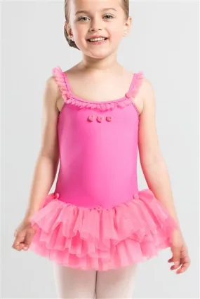 Wear Moi Praline Girls  Dress w- Glittering Tulle Skirt