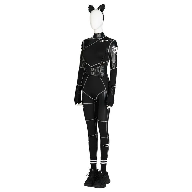 Wednesday Cat Costume Suit 2022 Wednesday Addams Cat Suit Cosplay Wig Becostume