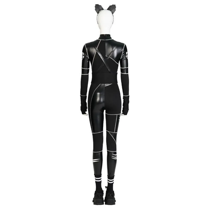 Wednesday Cat Costume Suit 2022 Wednesday Addams Cat Suit Cosplay Wig Becostume