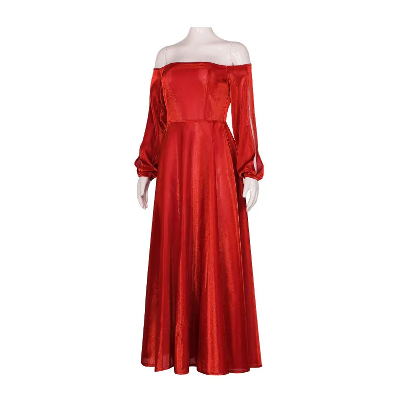 Women Rhaenyra Targaryen Costumes Movie Dragon House Princess Rhaenyra Red Dress For Cosplay
