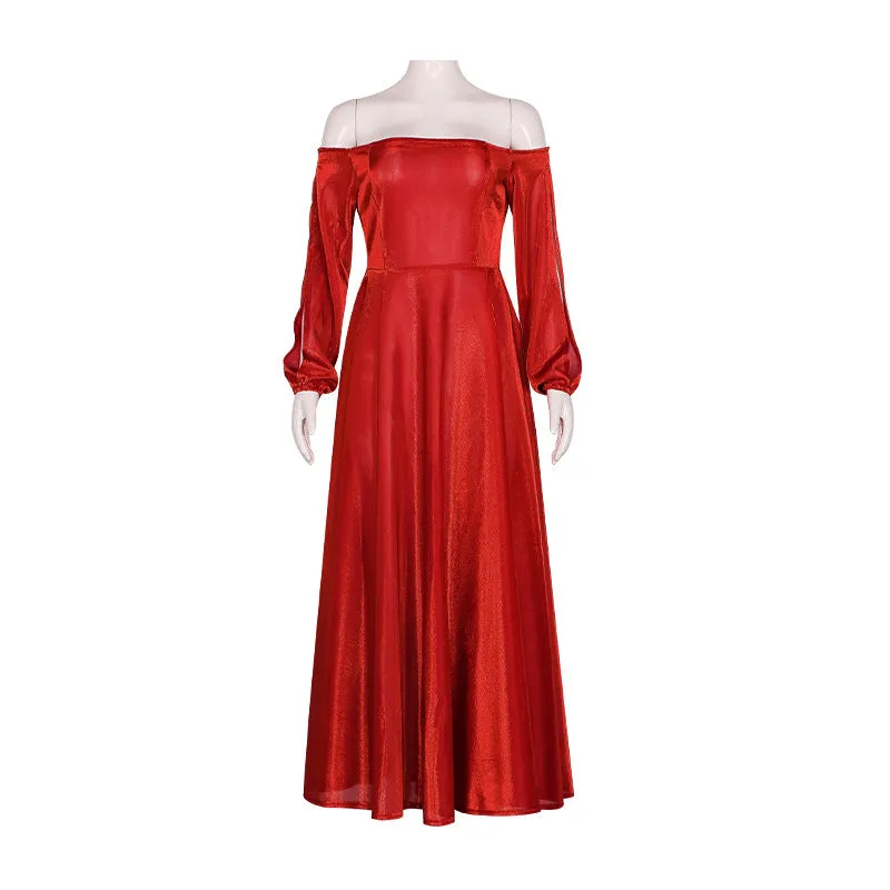 Women Rhaenyra Targaryen Costumes Movie Dragon House Princess Rhaenyra Red Dress For Cosplay