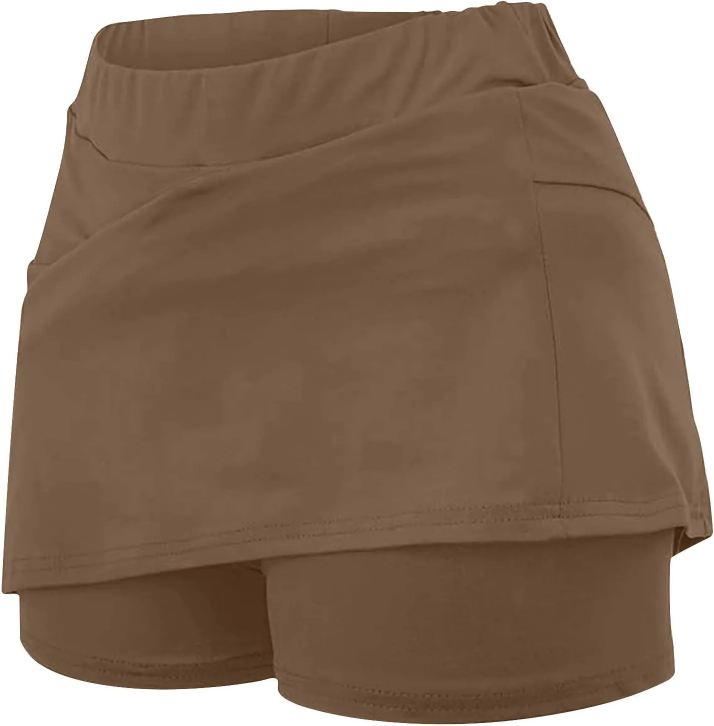 Womens Athletic Shorts Gym Workout 2 in 1 Running Shorts Plus Size Yoga Leggings High Waisted Elastic Built in Shorts
