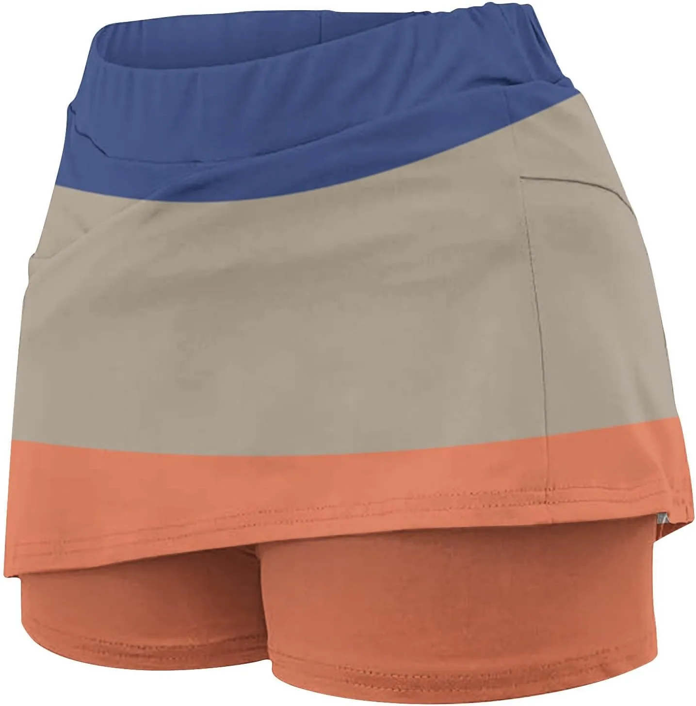 Womens Athletic Shorts Gym Workout 2 in 1 Running Shorts Plus Size Yoga Leggings High Waisted Elastic Built in Shorts