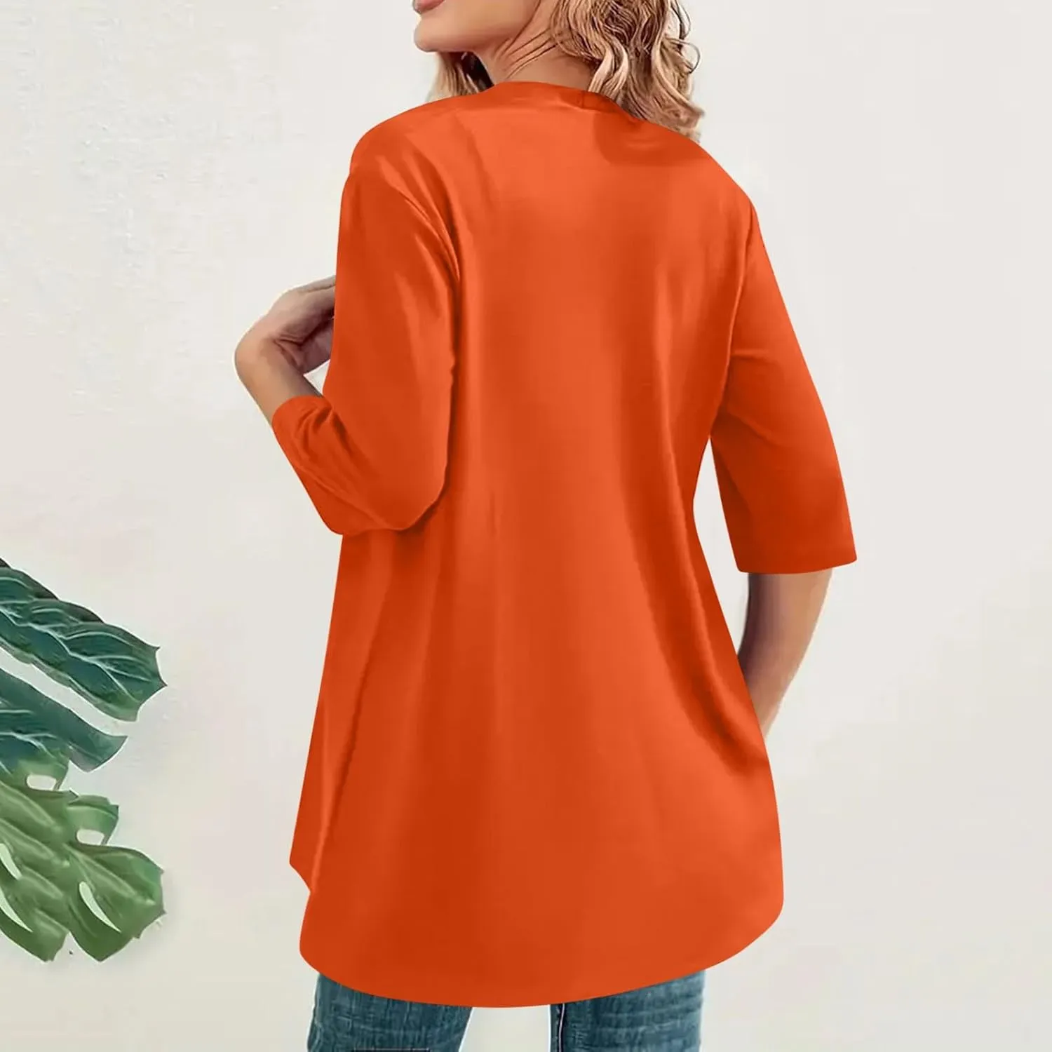 Women's Longer Length Open Front Cardigan 2025 Summer Sun Protection Cover Ups Trendy Half Sleeve Maxi Duster Coats