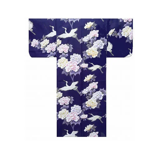 Women's Yukata: Crane & Peony