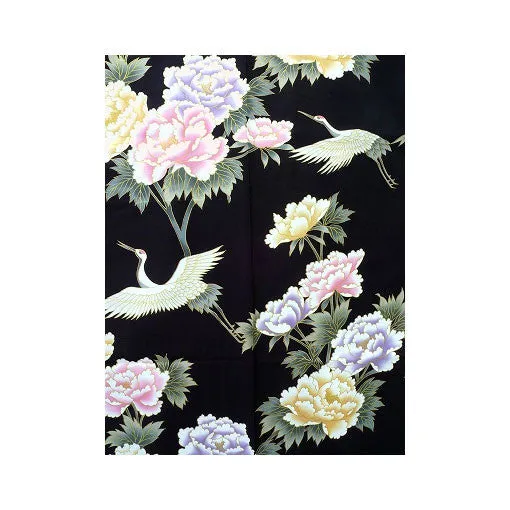 Women's Yukata: Crane & Peony