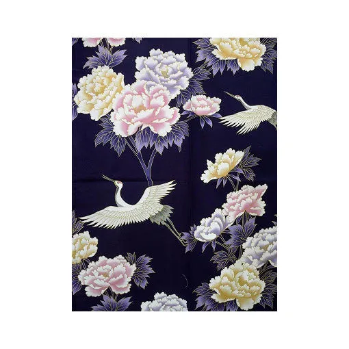 Women's Yukata: Crane & Peony