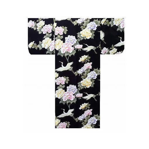Women's Yukata: Crane & Peony