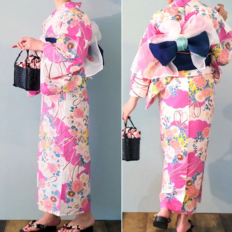 Yukata for Women Pink Flowers