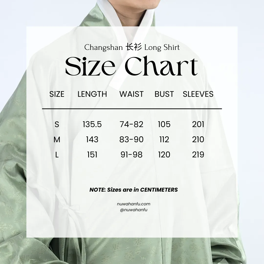 Zhi Duo 直裰 Straight Cut Men's Ming Dynasty Pipa Sleeve Changshan Long Shirt